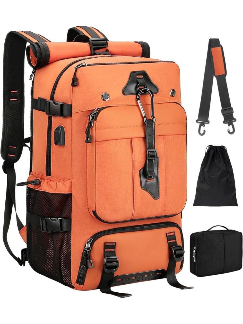 Versatile 40L Travel Backpack for Men, Fits 16" Laptop, Perfect Carry-On Bag